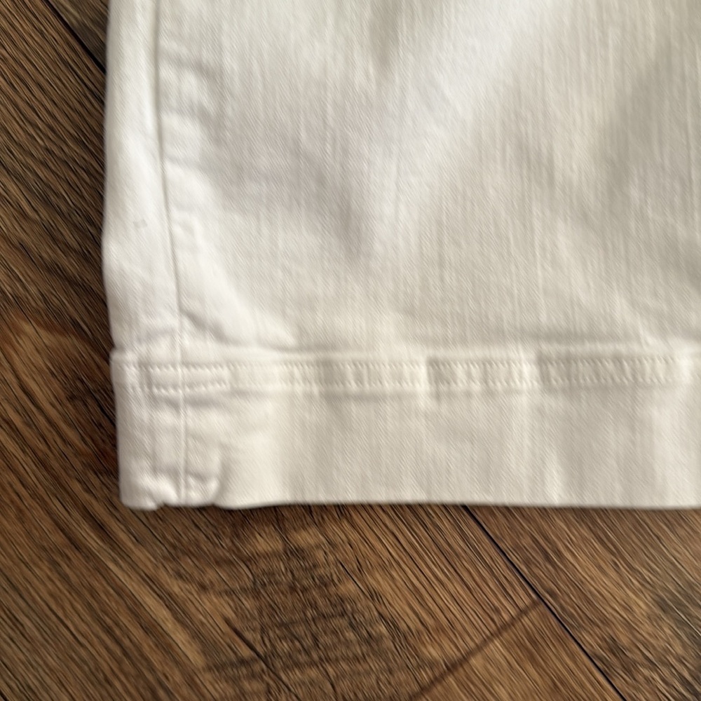 Ann Mashburn Coco Patch Pocket Jean White Stretch Denim Size 26 - Picture 8 of 10